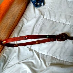 Brown leather belt